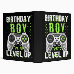 Level Up Birthday Boy Video Game Binder