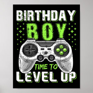 Level Up Birthday Boy Video Game - Clic Fit1 Poster