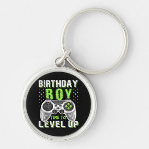 Level Up Birthday Boy Video Game Keychain