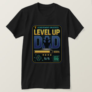 Level Up Dad Gaming T-Shirt   Achievement Unlocked