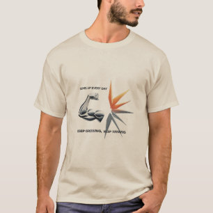 Level Up Every Day – Strength, Growth, Victory Tee