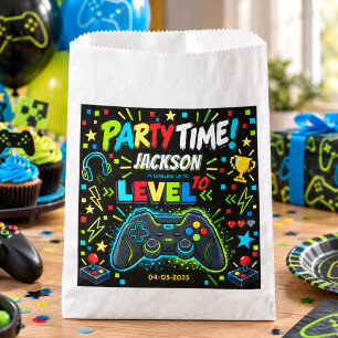 Level Up Gamer 10th Birthday Boy Party Favour Bag