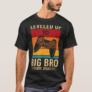 Level Up Gamer Gamer Newborn Big Brother Since 202 T-Shirt