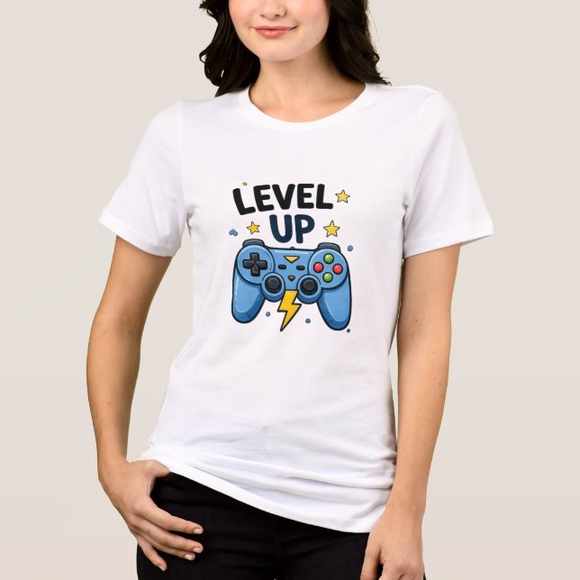 Level Up Gamer Tri-Blend Shirt (Front)