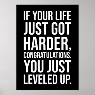 Level Up In Life - Success Motivational Poster