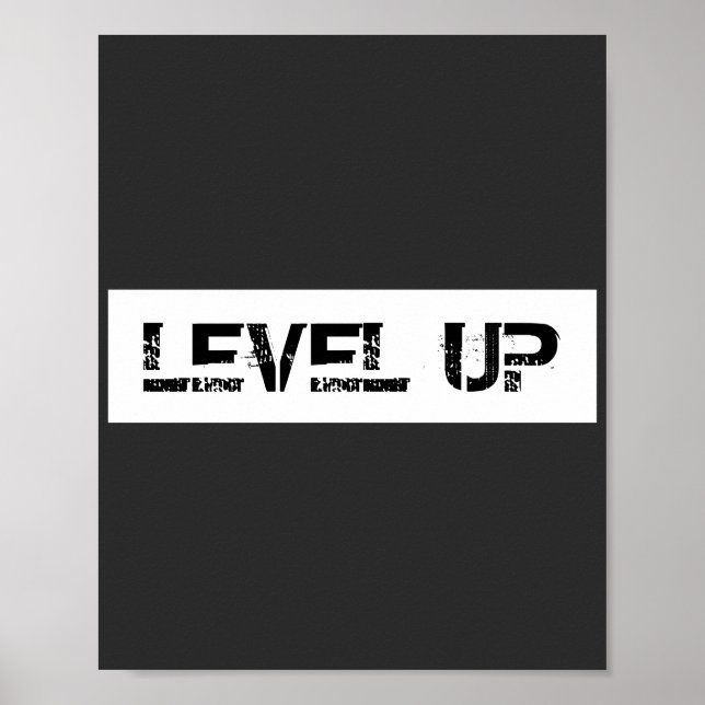 Level Up Inspirational / Motivational Saying Poster (Front)