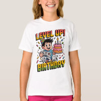Level Up It's My Birthday Nostalgic Cartoon Style
