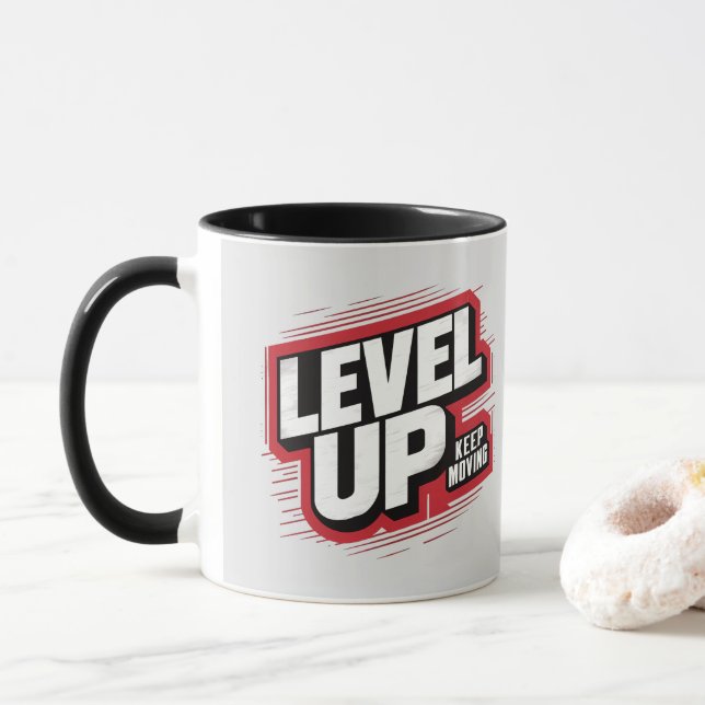 Level Up Keep Moving Mug (With Donut)