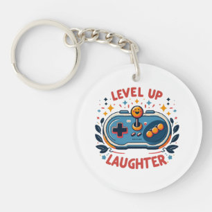 level up laughter keychain