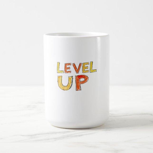 Level Up Motivation Design Coffee Mug (Center)