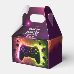  Level Up! Neon Video Game Birthday Party Favor Box
