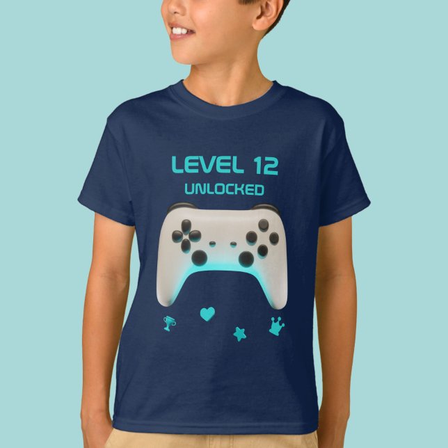 Level Up Retro Controller Boy Gamer Birthday Party T-Shirt (Level Up Retro Controller Boy Gamer Birthday Party T-Shirt)