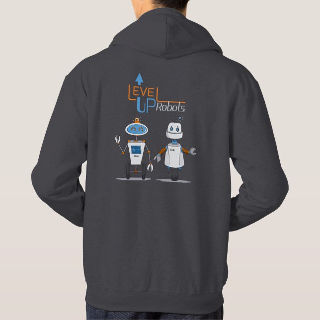 Level Up Robots Hoodie (Back)