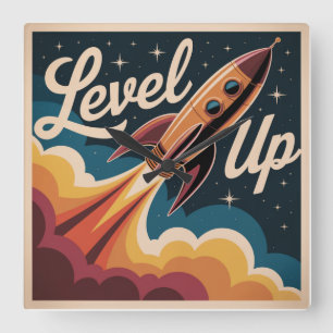 Level Up Square Wall Clock
