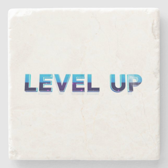 Level Up Stone Coaster (Front)