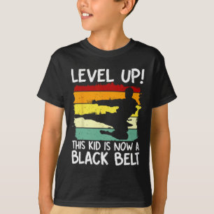 Level Up This Kid Is Now A Black Belt Karate Marti T-Shirt