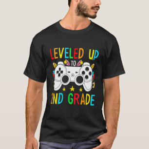 Level Up To 2nd Grade Back To School Kids Boys Gam T-Shirt