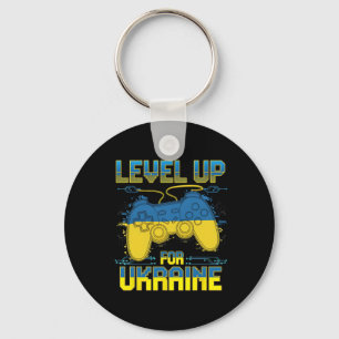 Level Up Ukraine Support Keychain