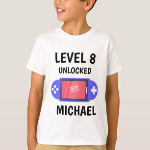  Level Up Video Game Controller Birthday Kids T-Shirt