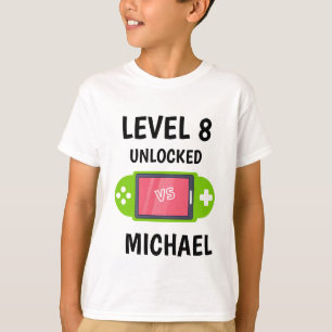  Level Up Video Game Controller Birthday Kids T-Shirt
