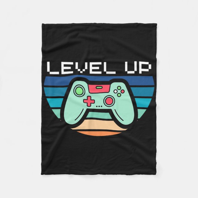 Level Up Video Game Controller  Fleece Blanket (Front)