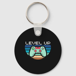 Level Up Video Game Controller Keychain