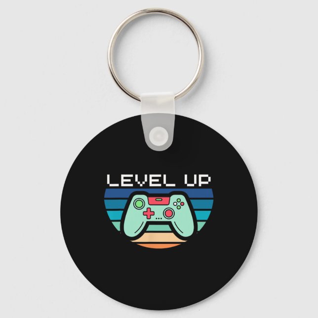 Level Up Video Game Controller  Keychain (Front)