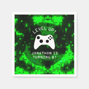 Level Up Video Game Game Truck Birthday Party Napkin