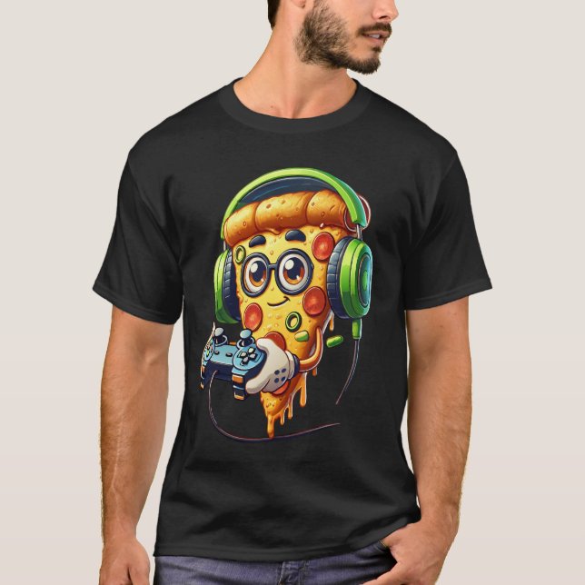 Level Up with the Pizza Gamer Icon! T-Shirt (Front)