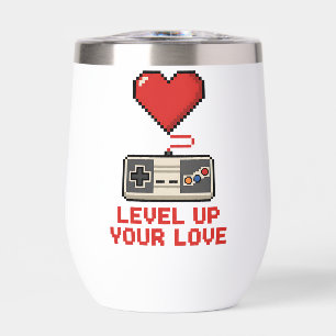Level Up Your Love, Retro Pixel Gaming Design