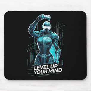 Level Up Your Mind Ai Gamer Mouse Pad