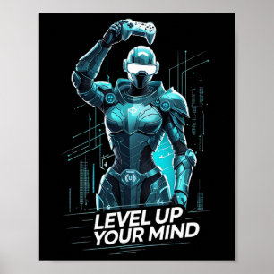 Level Up Your Mind Ai Gamer  Poster