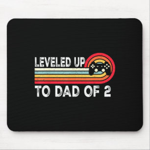 Leveled Up Dad Daddy Again Artwork Mouse Pad
