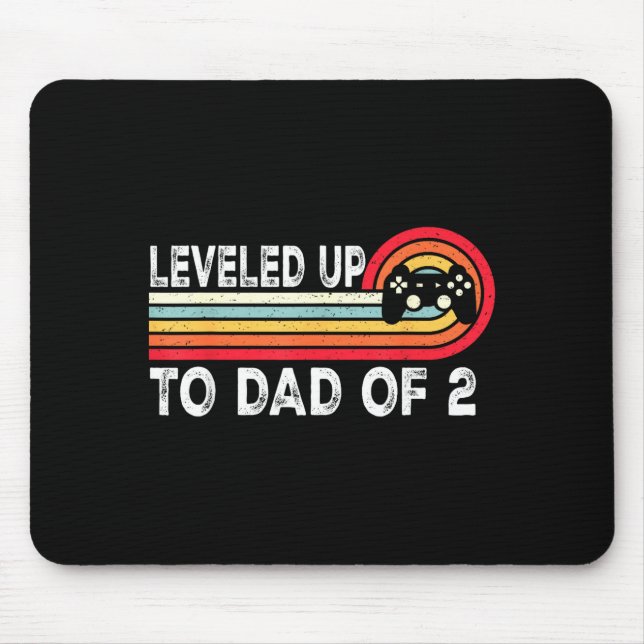 Leveled Up Dad Daddy Again Artwork Mouse Pad (Front)