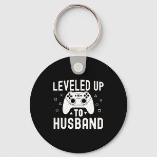 Leveled Up Husband Fiance Boyfriend Keychain