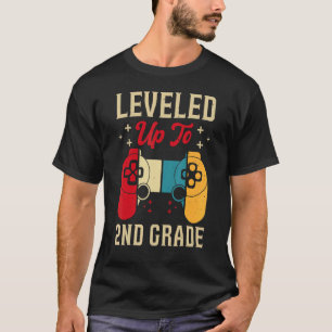 Leveled Up To 2nd Grade Gamer Back To School First T-Shirt