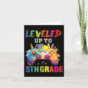 Leveled Up To 5th Grade Fifth Grade Back To School Card