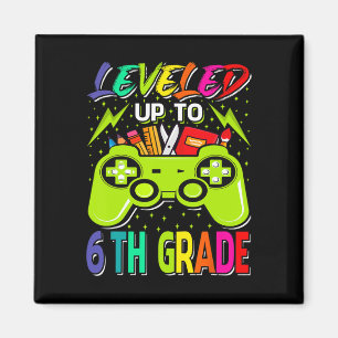 Leveled Up To 6th Grade Gamer Back To School First Magnet
