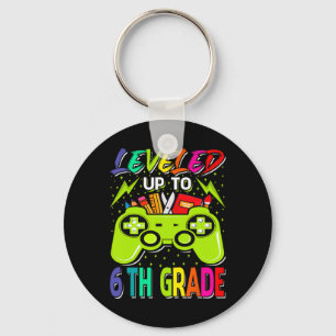 Leveled Up To 6th Grade Gamer Ck To School First D Keychain