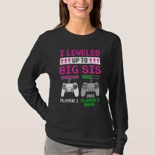 Leveled Up To Big Sister 2023 Cute Im Going To Be T-Shirt