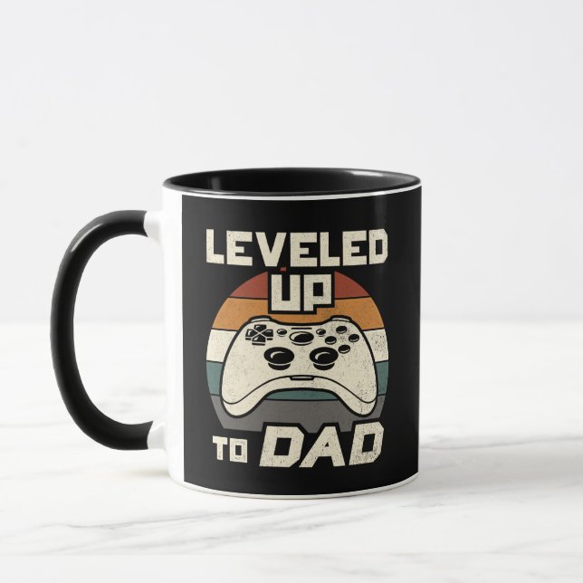 Leveled Up To Dad Retro Gamer Controller Mug (Left)