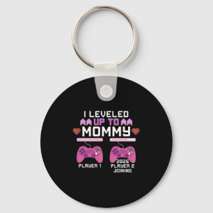 Leveled Up To Mommy Again Funny Gamer Mom Est 2026 Keychain
