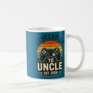 Leveled up to uncle 2026 gamer gaming pregnancy coffee mug