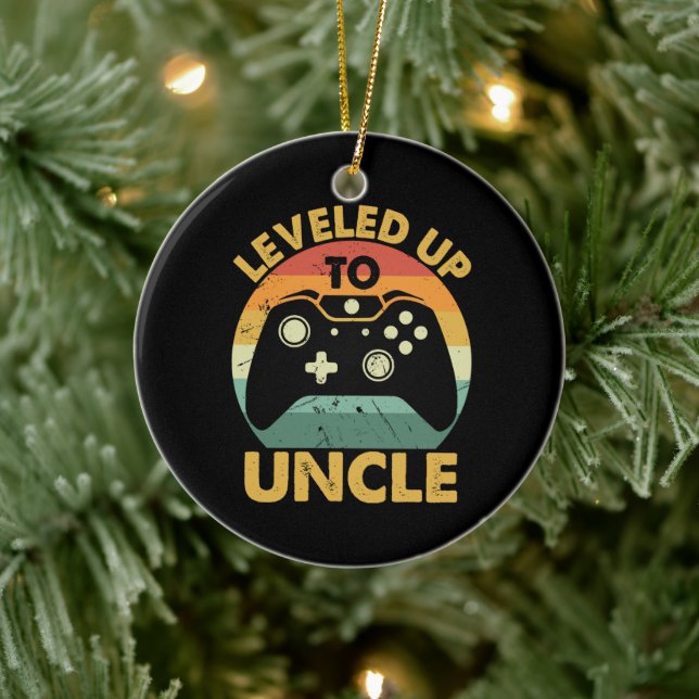 Leveled Up to Uncle Ceramic Ornament (Tree)