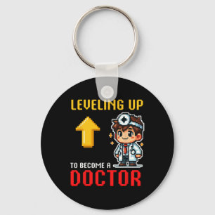 Leveling Up Doctor Ck To School Funny Gamer Boys 1 Keychain