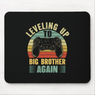 Leveling Up To Big Bro Again Vintage Gift Big Brot Mouse Pad