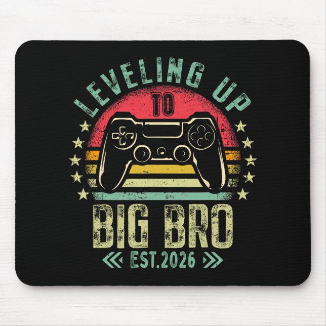 Leveling Up To Big Brother 2026 Funny New Gamer Bo Mouse Pad (Front)