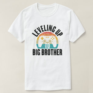 Leveling up to Big Brother funny gamer vintage T-Shirt