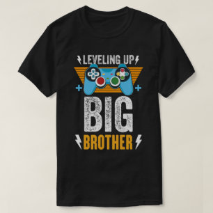 Leveling up to Big Brother funny gamer vintage T-Shirt