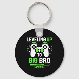 Leveling Up To Big Brother Gaming Boy Keychain